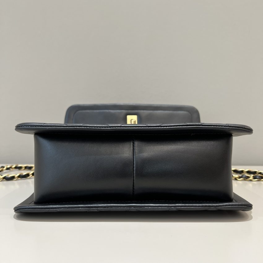 CHANEL Tofu  Bag Black