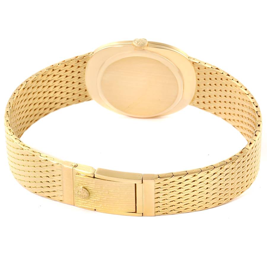 Patek Philippe Golden Ellipse 18k Yellow Gold Blue Dial Watch 3748
