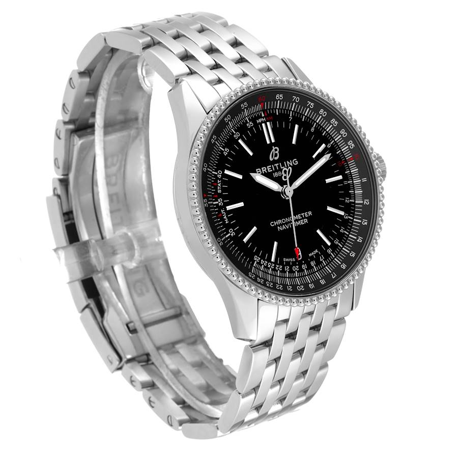 Breitling Navitimer Automatic 38 Black Dial Steel Mens Watch A17325