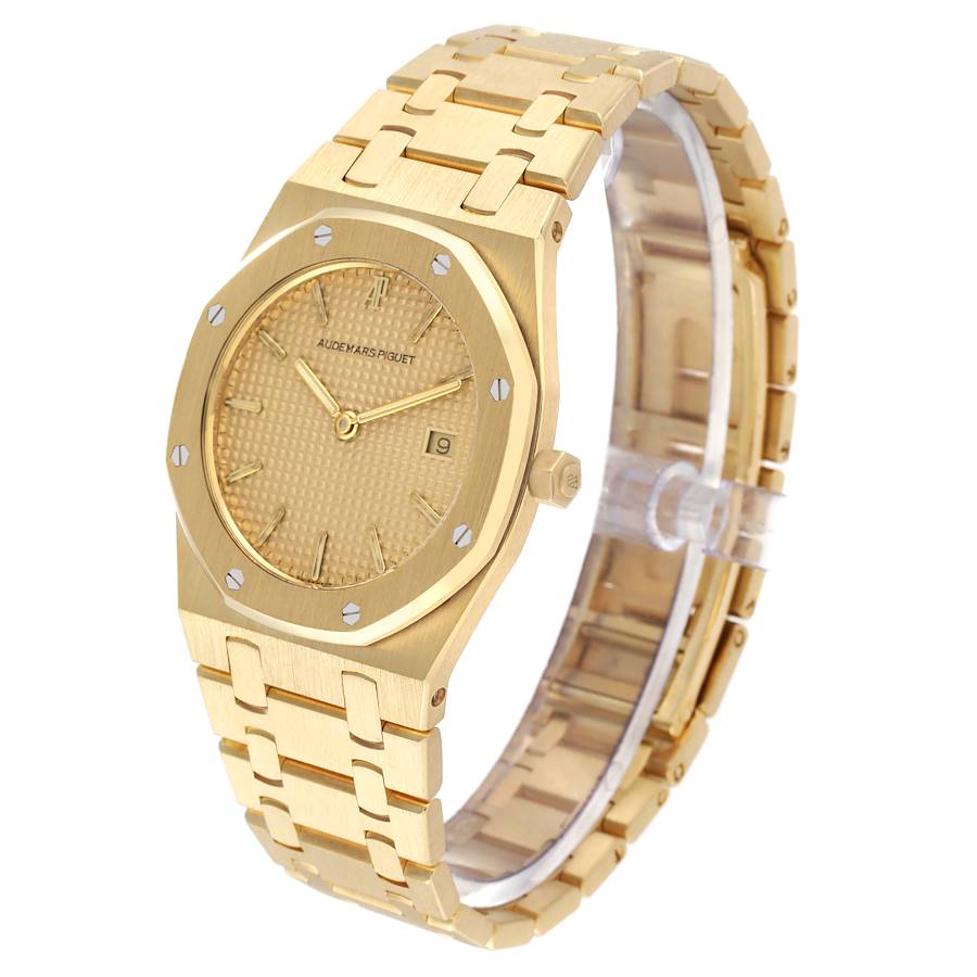 Audemars Piguet Royal Oak Yellow Gold Champagne Dial Mens Watch 56303