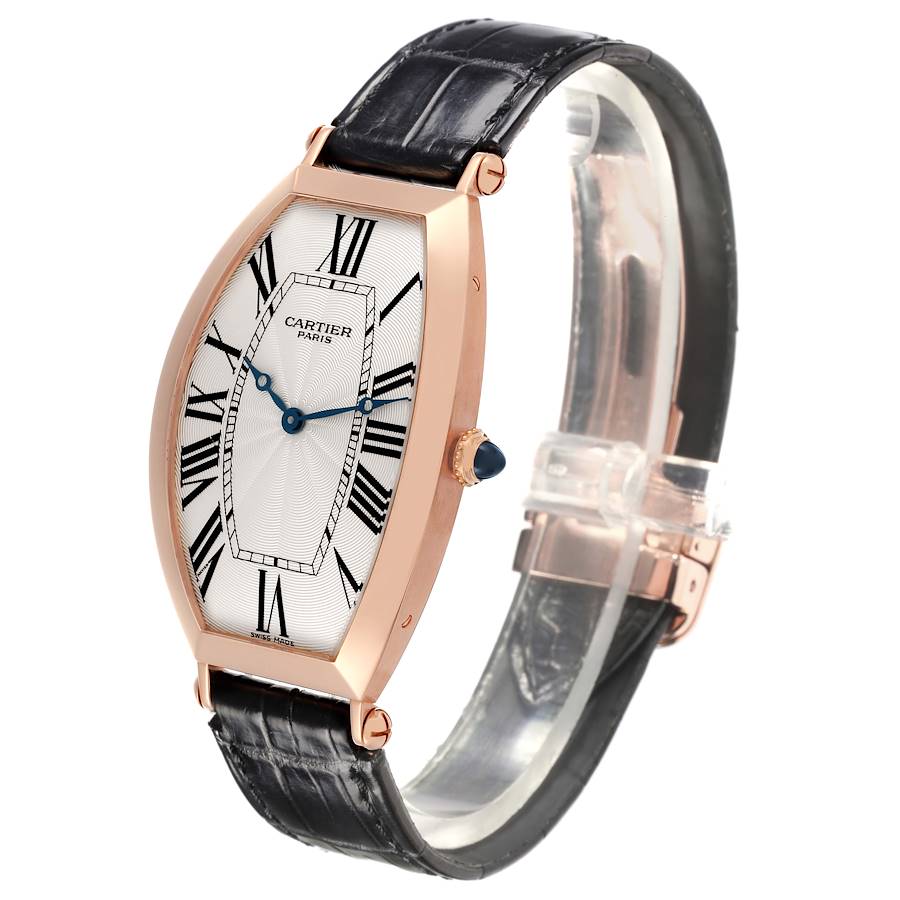 Cartier Tonneau XL CPCP Rose Gold Silver Dial Mens Watch W1546251