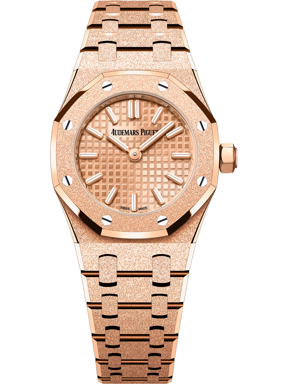 Royal Oak Mini Frosted Gold Quartz Ref. 67630OR.GG.1312OR.01-B