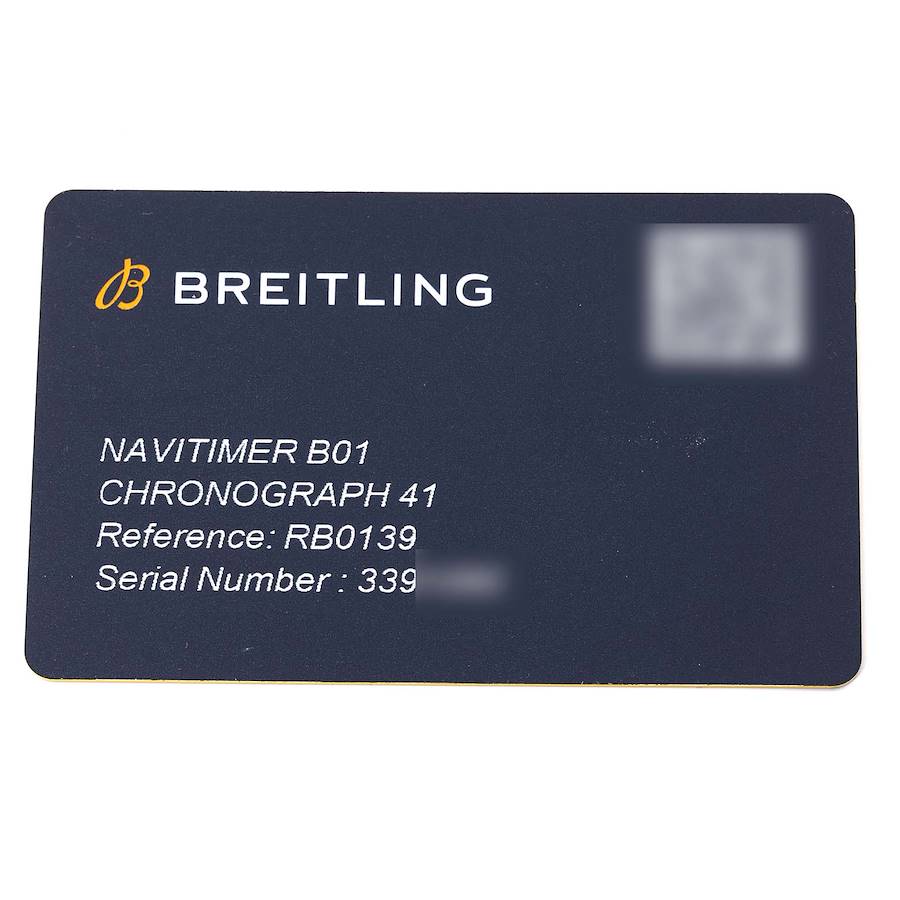 Breitling Navitimer B01 41mm Limited Edition Rose Gold Brown Dial Mens Watch RB0139