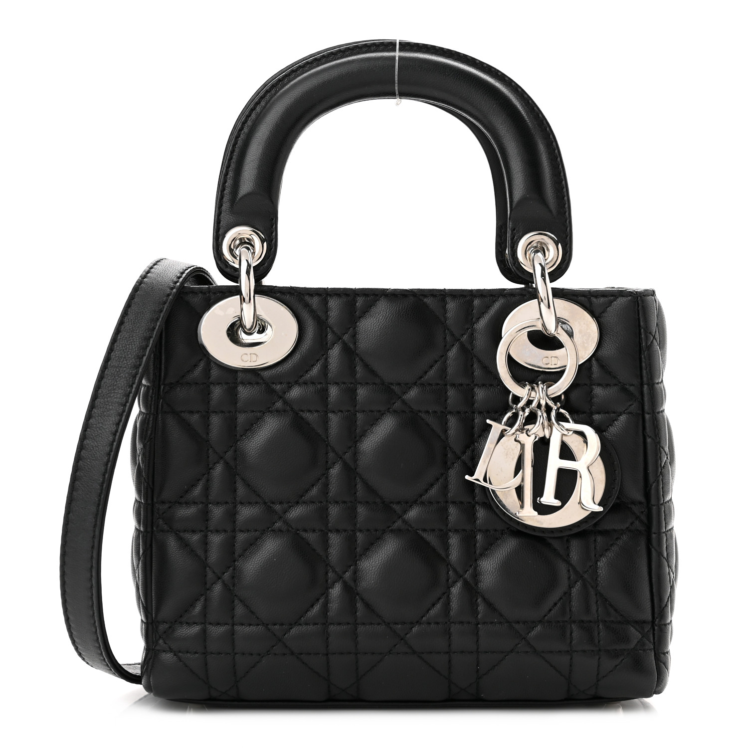 Lambskin Cannage Mini Lady Dior Black（6.5 x 6 x 3 in）