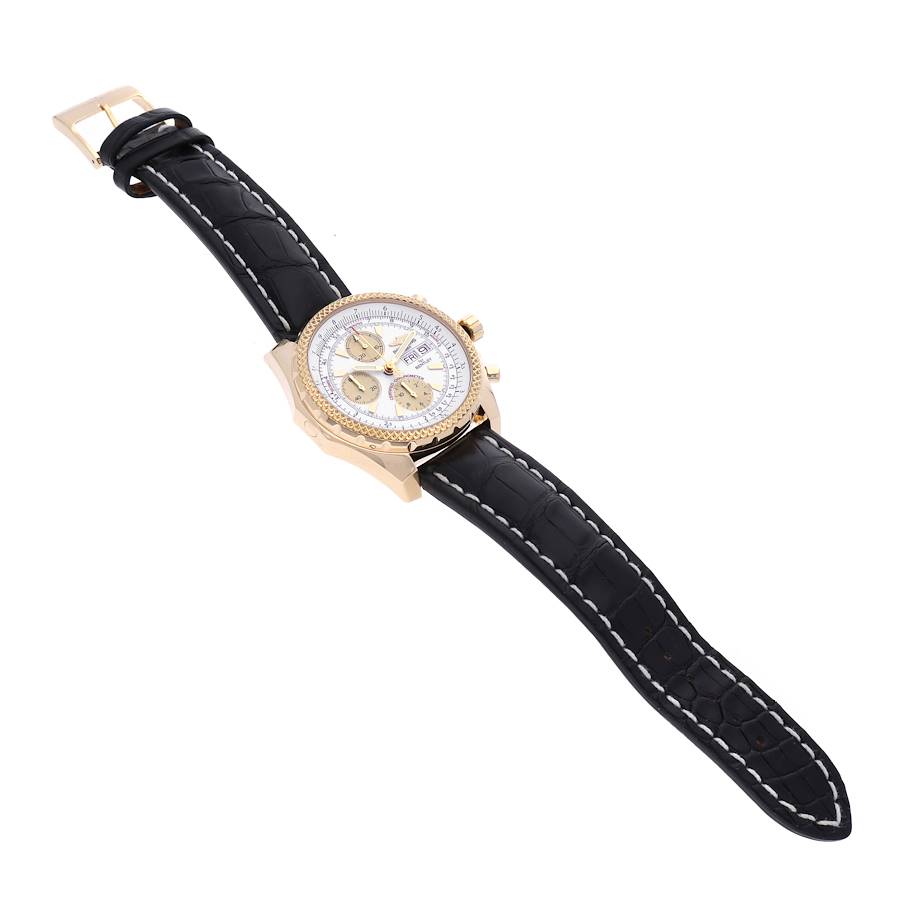 Breitling Bentley Motors GT White Dial Yellow Gold Mens Watch K13362