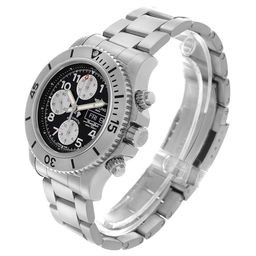 Breitling Aeromarine SuperOcean Black Dial Steel Mens Watch A13341
