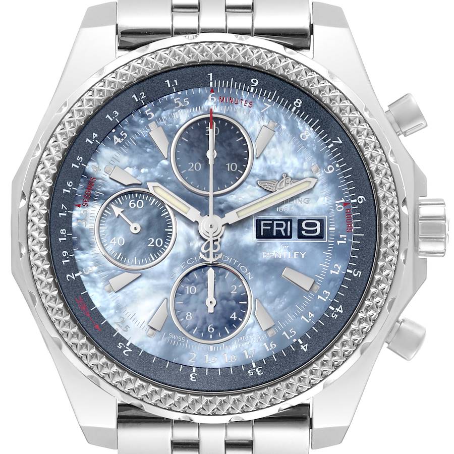 Breitling Bentley Motors GT Mother of Pearl Dial Steel Watch A13362
