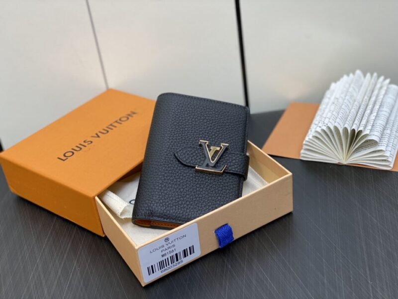 Louis Vuitton Vertical Compact Wallet Black