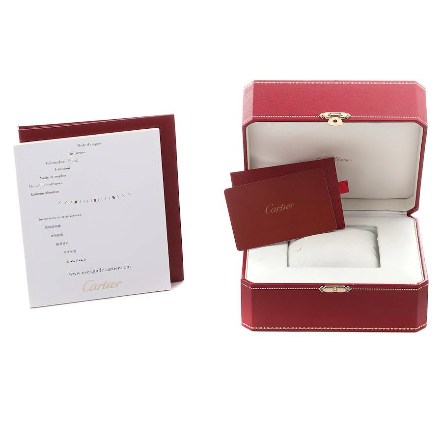 Cartier Calibre Chronograph Steel Rose Gold Mens Watch W7100043