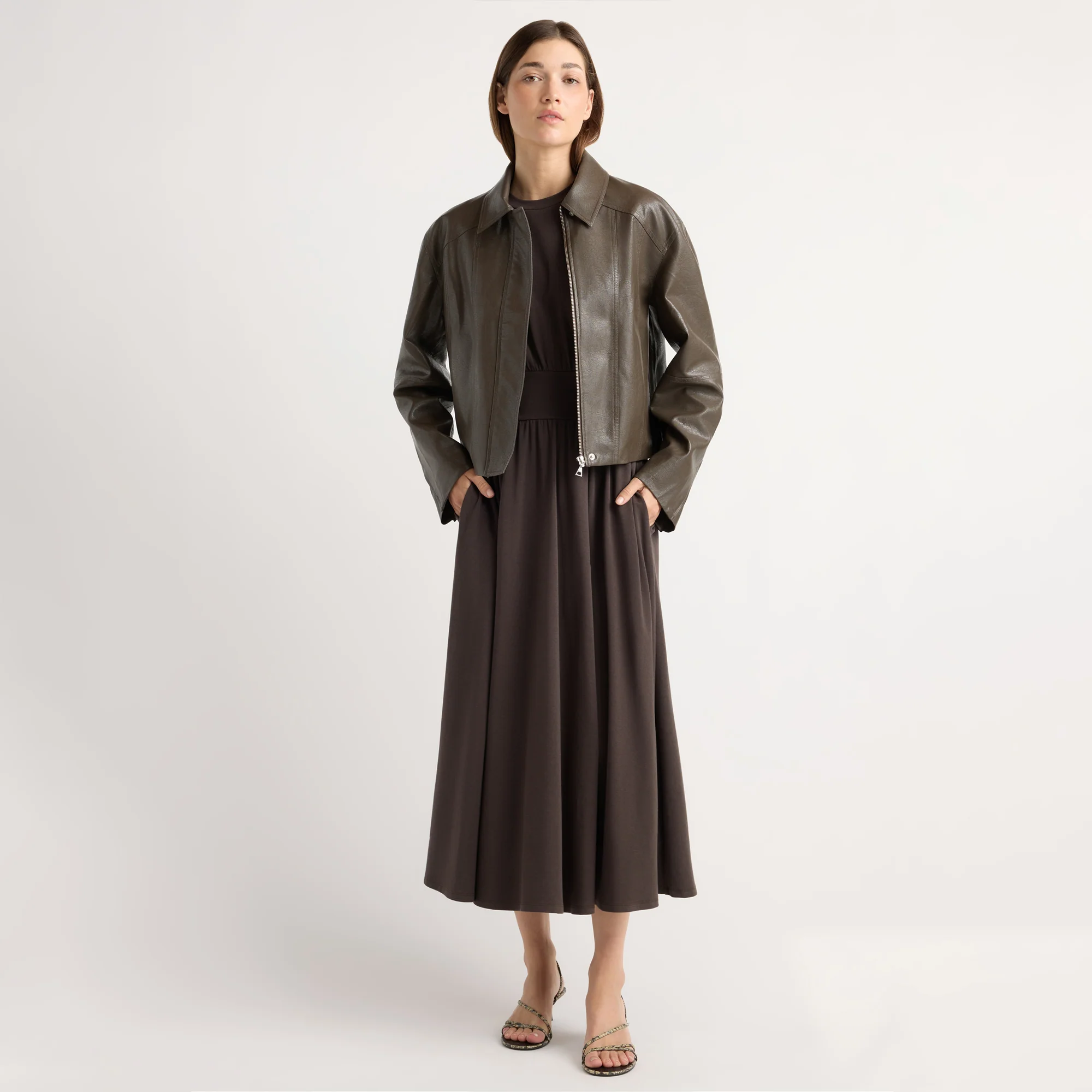 Halle Vegan Leather Jacket