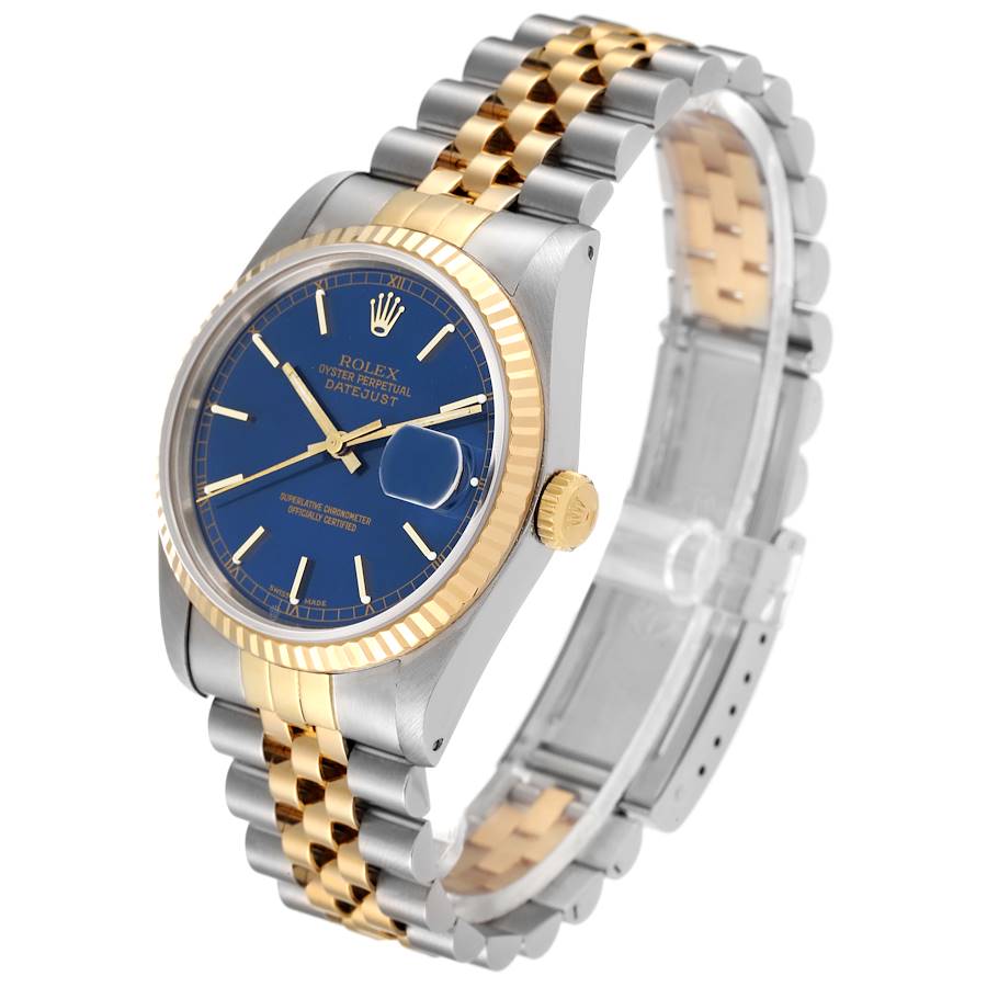 Rolex Oyster Perpetual&Datejust Watches His & Hers Yellow Gold Blue Dial Models(HH16)
