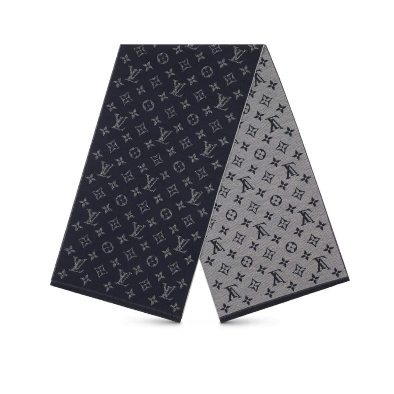 Louis Vuitton Cachecol Monogram Denim Scarf Dark Grey
