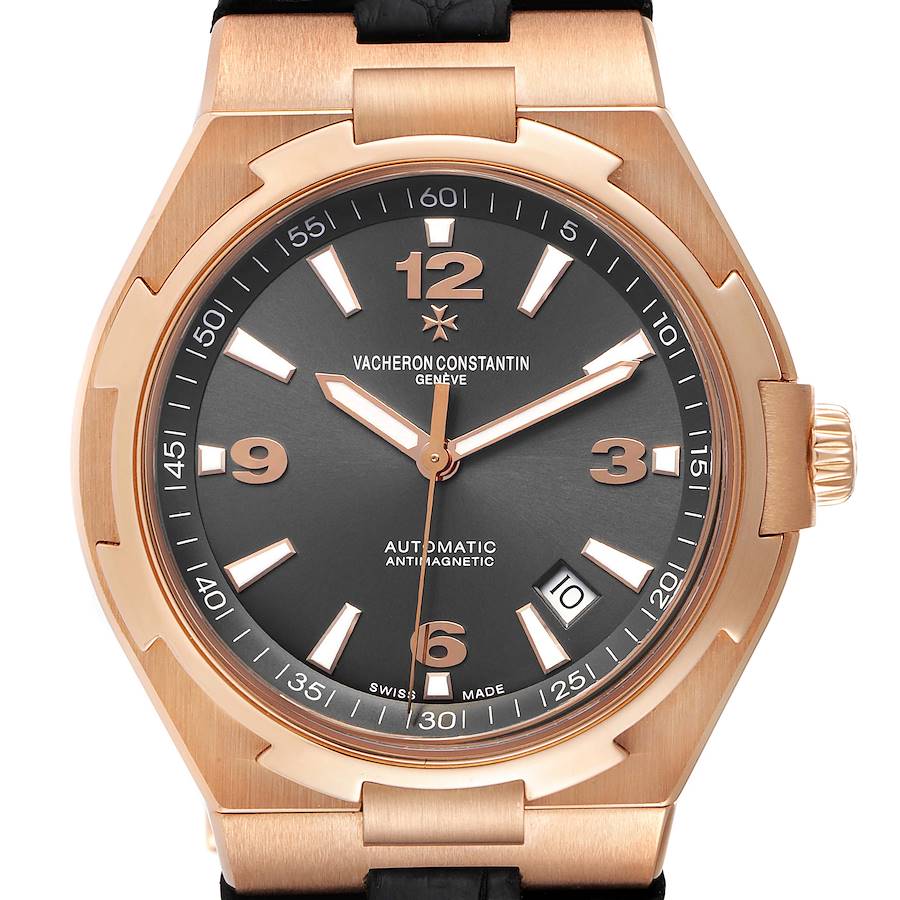 Vacheron Constantin Overseas Date Rose Gold Mens Watch 47040