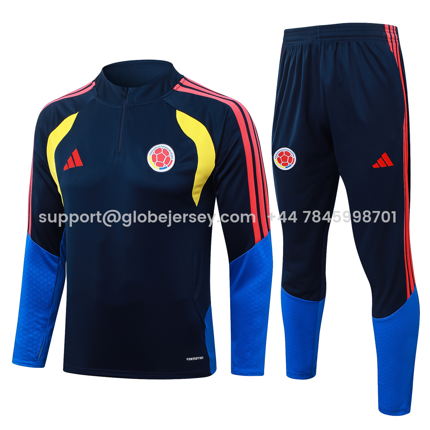 Colombia 2026 Long Sleeve Training Set - Black Top & Black Pants