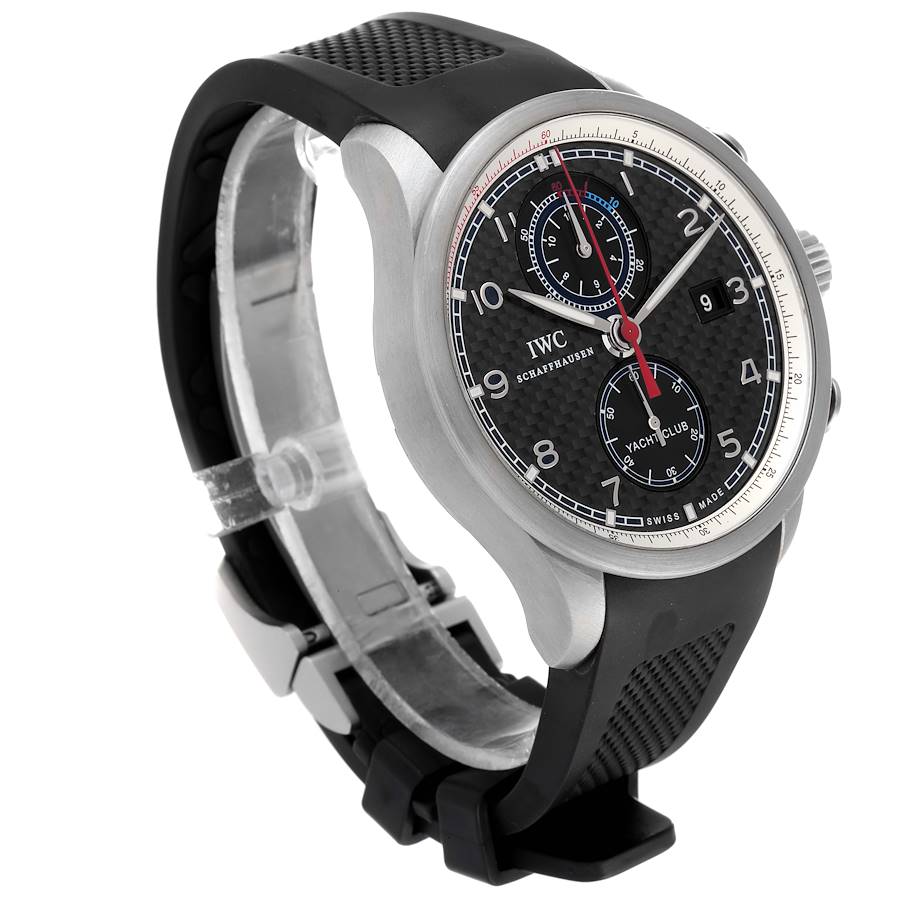 IWC Portuguese Yacht Club Titanium Carbon Dial Chronograph Mens Watch IW390212