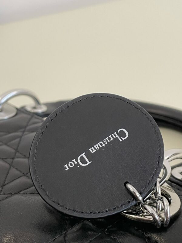 Replica Lady Dior Large Black Silver