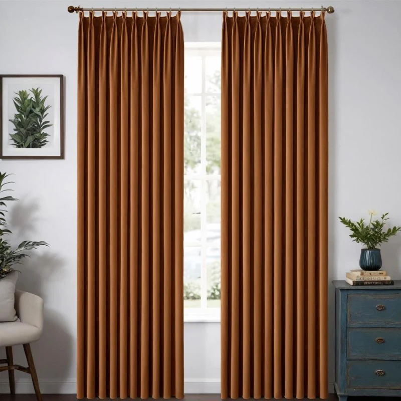 Custom Velvet Luxury Curtains  (2 Panels) - Pleated