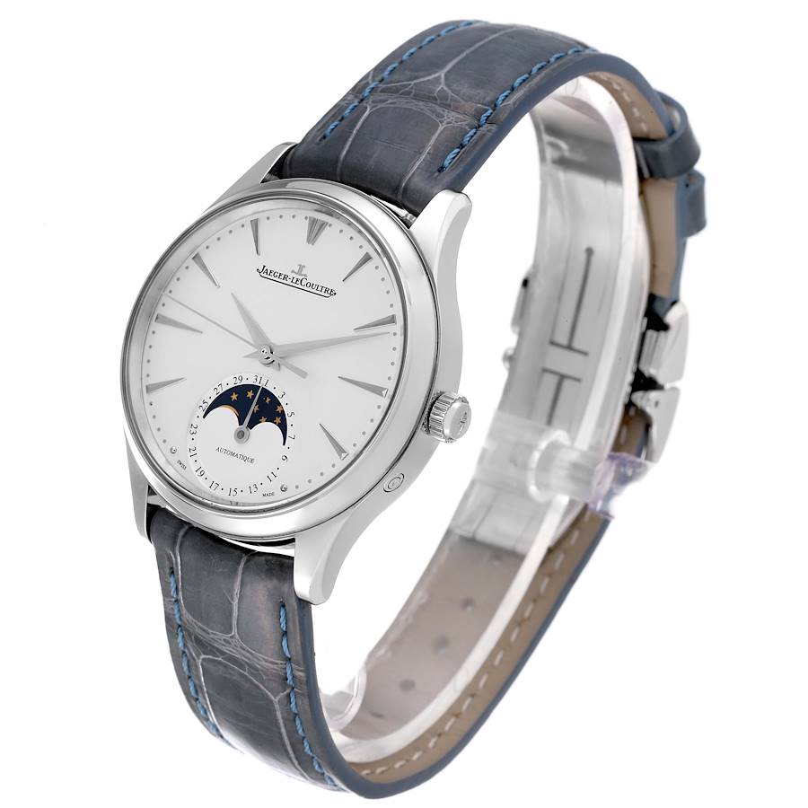 Jaeger LeCoultre Master Ultra Thin Moon Steel Mens Watch 145.8.64.S Q1258420