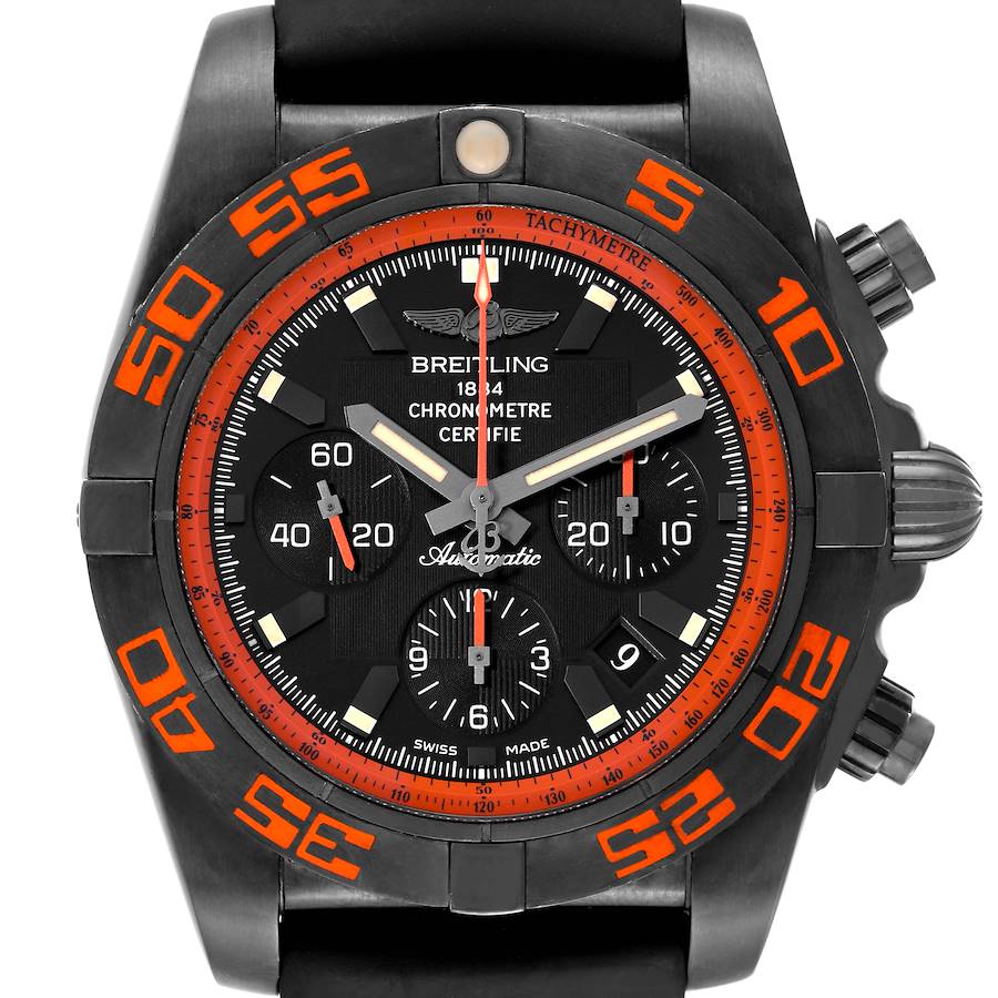 Breitling Chronomat B01 Raven Blacksteel Mens Watch MB0111