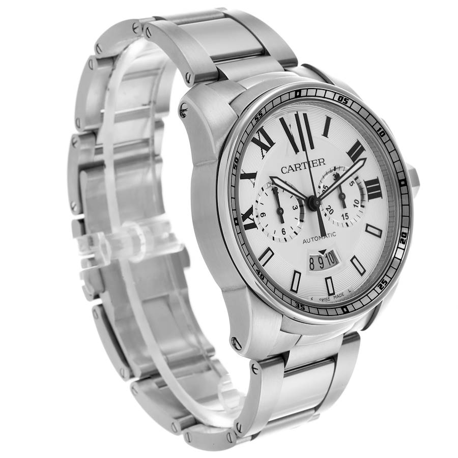 Cartier Calibre Chronograph Steel Mens Watch W7100045