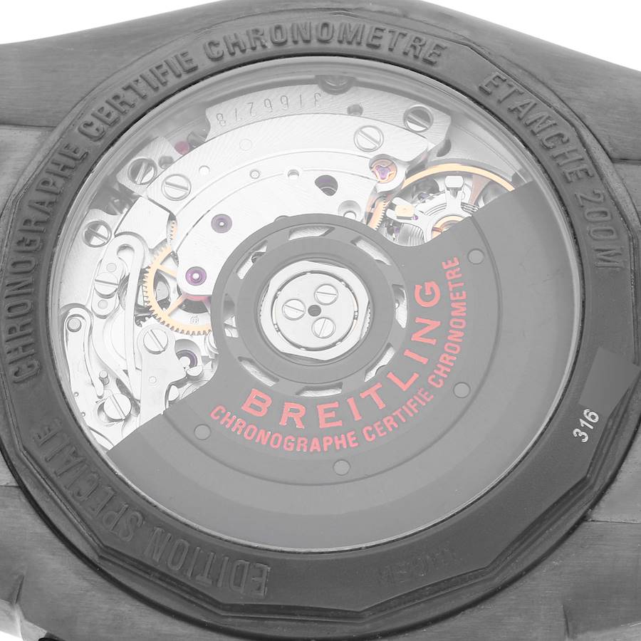 Breitling Chronomat B01 Raven Blacksteel Mens Watch MB0111
