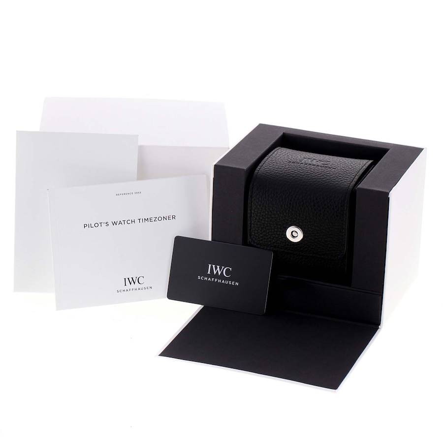 IWC Pilots Timezoner Top Gun Ceratanium Mens Watch IW395505