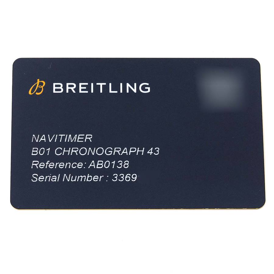 Breitling Navitimer B01 Blue Dial Steel Mens Watch AB0138