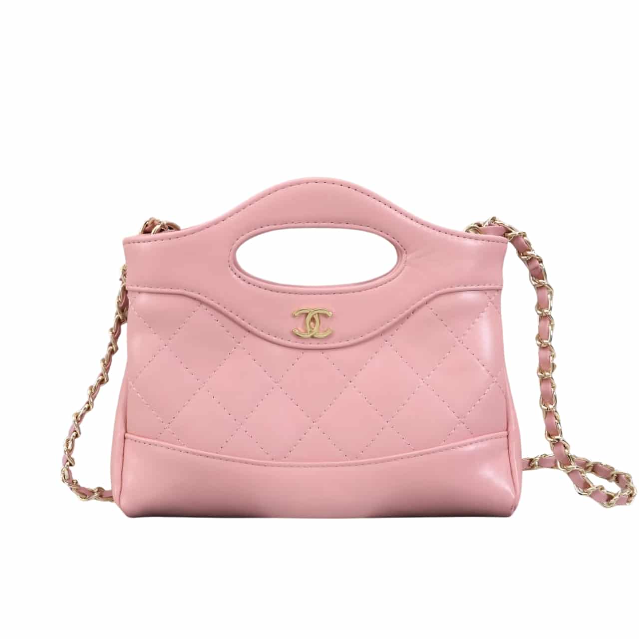 Chanel Shopping Bag Shiny Pink 19Cm As4854 B16220 Nw784