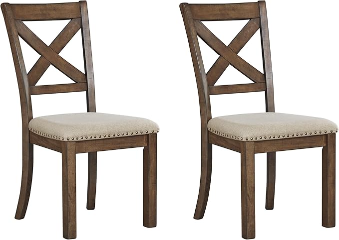 Upholstered Farmhouse Dining Chairs Set of 2
