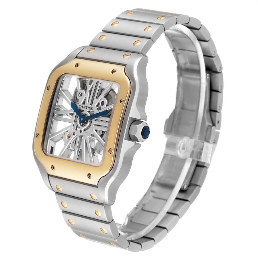 Cartier Skeleton Horloge Santos Steel Yellow Gold Watch WHSA0019
