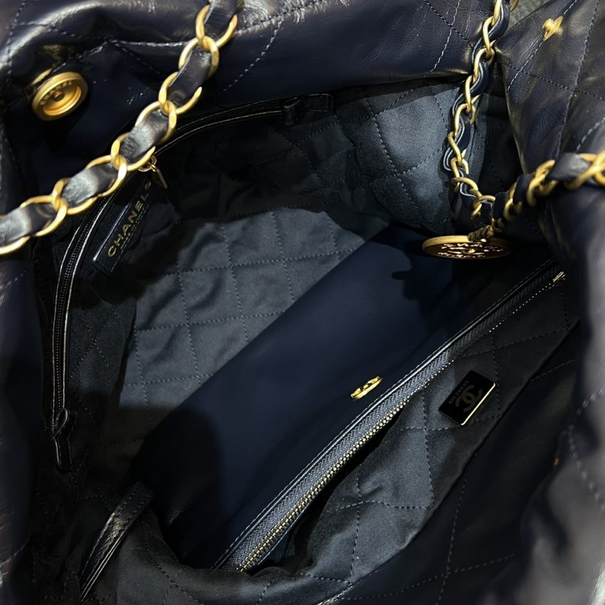 CHANEL 22 Small Handbag Dark Blue