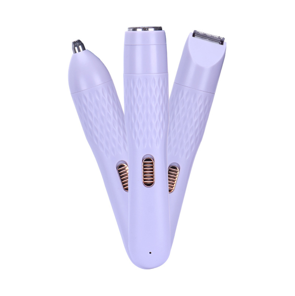 Cordless Hair Trimmer Set with Interchangeable Heads, Pen-Sized Razor