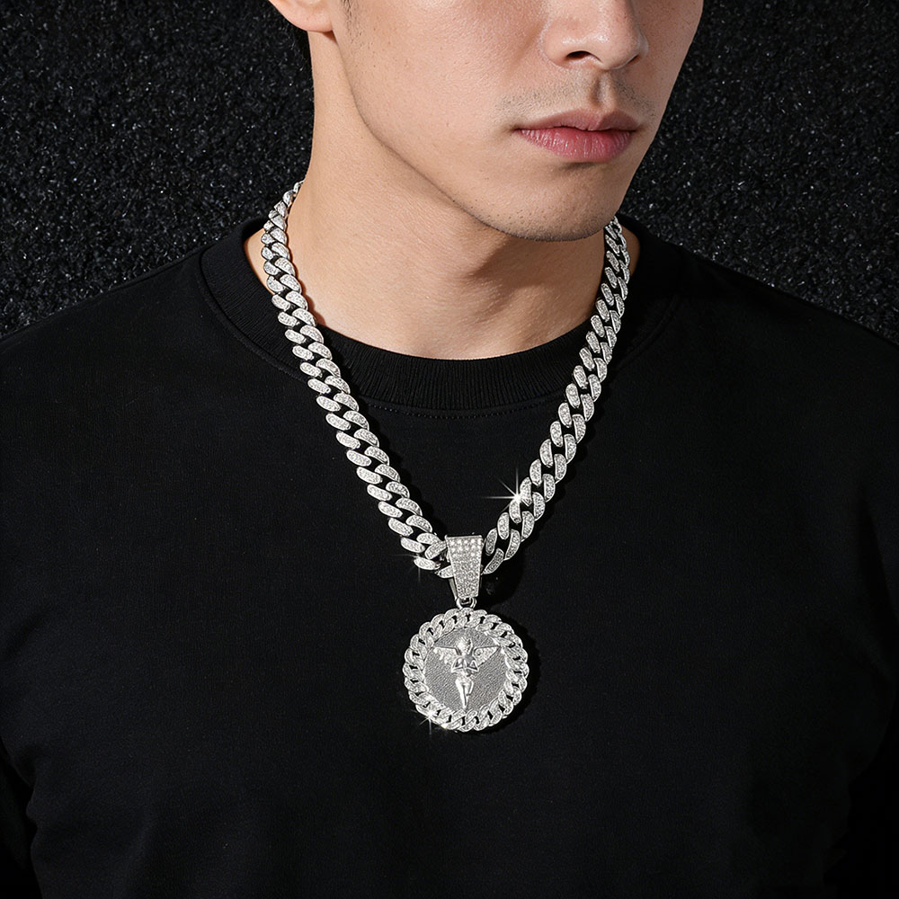 Guardian Angel Iced Out Pendant: Divine Protection, Abundance & Spiritual Harmony