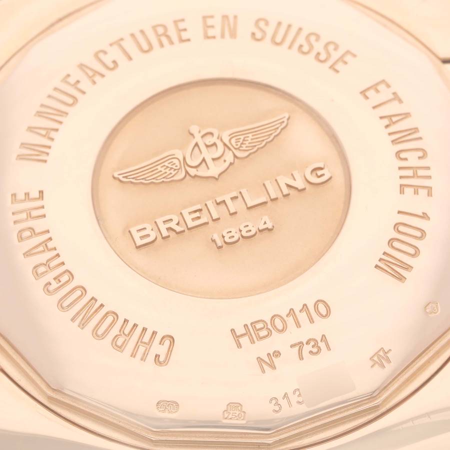 Breitling Chronomat Evolution Rose Gold Mens Watch HB0110