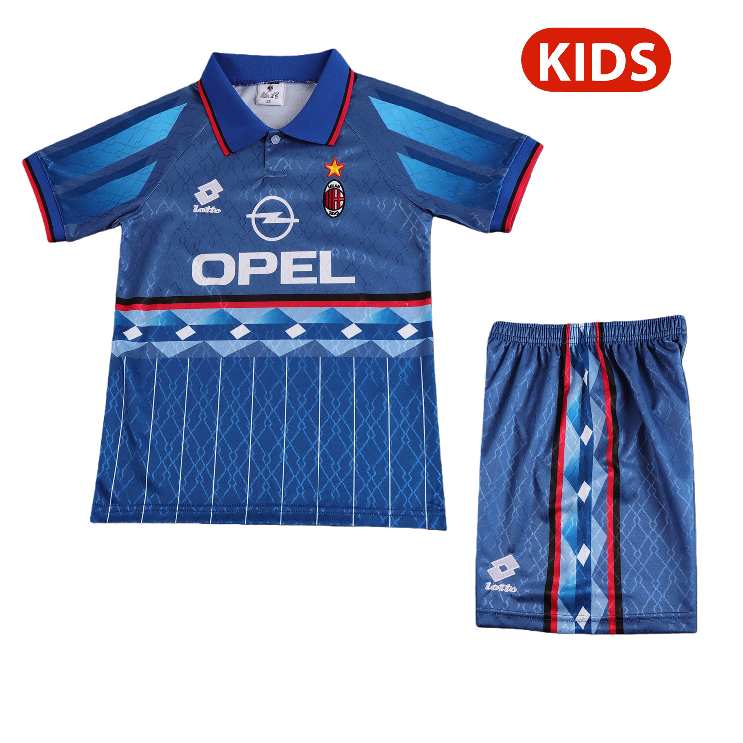 Retro AC Milan 1995-96 Away Kids Kit