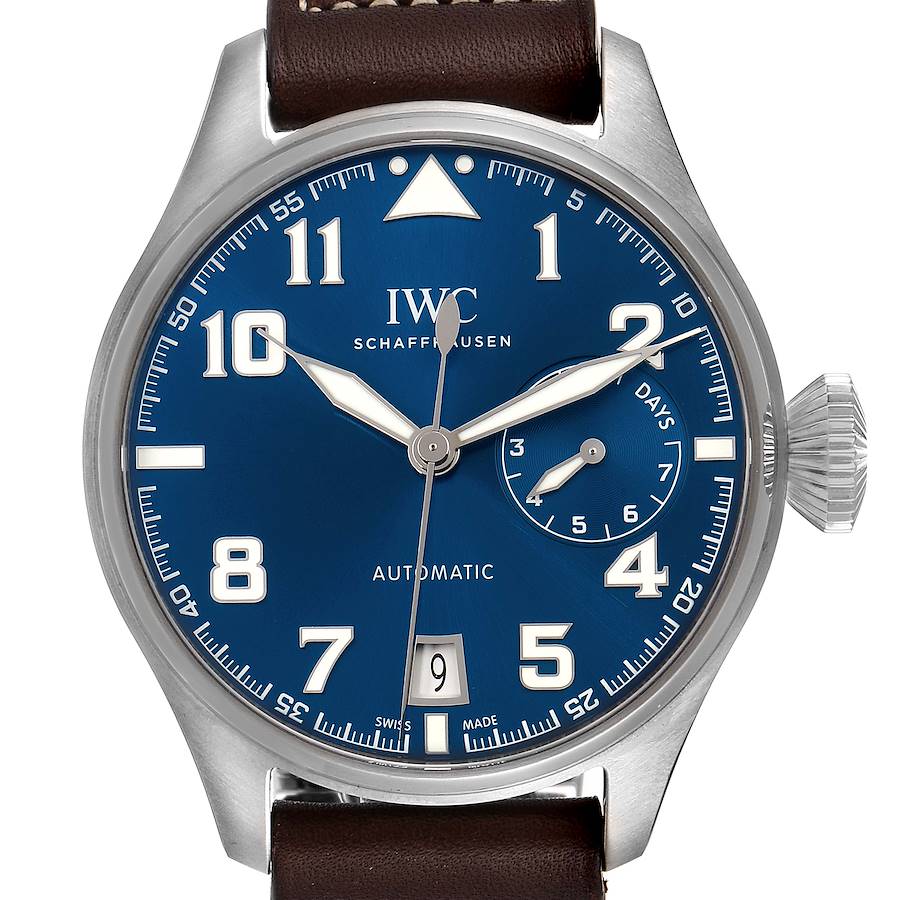 IWC Pilot Le Petit Prince Big Pilots Blue Dial Mens Watch IW500908