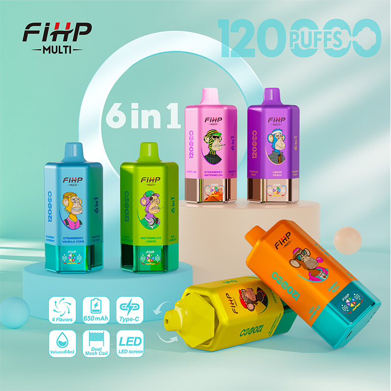 🔥 FIHP Multi 120K Puffs 6-in-1 Flavors 120000 Disposable Vape | 💥 20% RABATU | Nowi klienci hurtowi oszczędzają więcej | Polska wysyłka lokalna