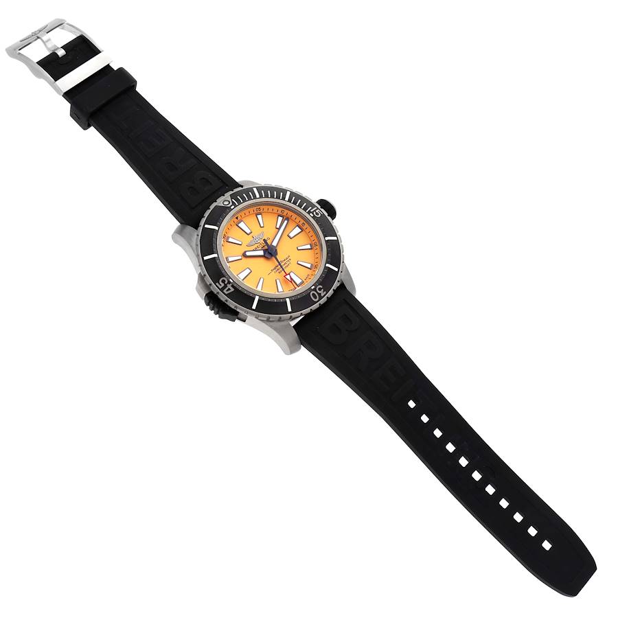 Breitling Superocean Yellow Dial Titanium Mens Watch E17369