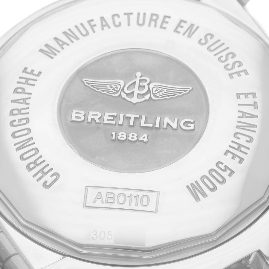 Breitling Chronomat 01 Black Dial Chronograph Steel Mens Watch AB0110