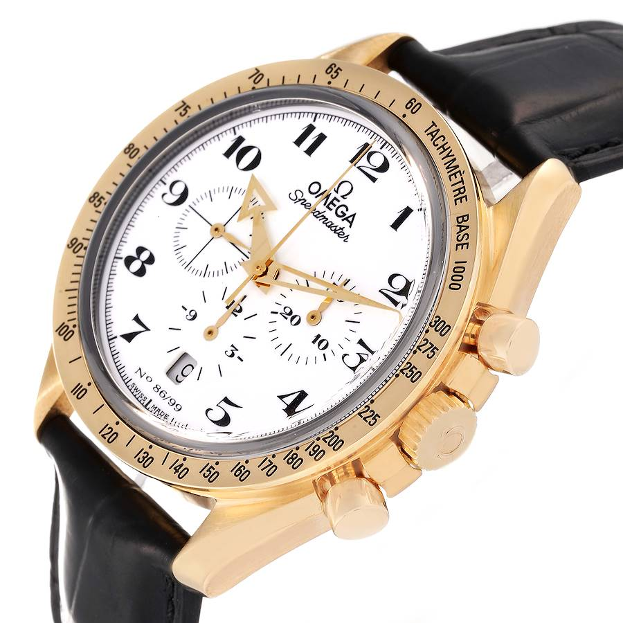 Omega Speedmaster Broad Arrow Enamel Limited Series Yellow Gold Mens Watch 3656.20.31