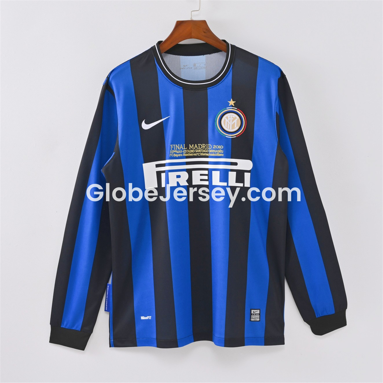 Retro Inter Milan 09-10 Home Long Sleeves Jersey - Champions League Final
