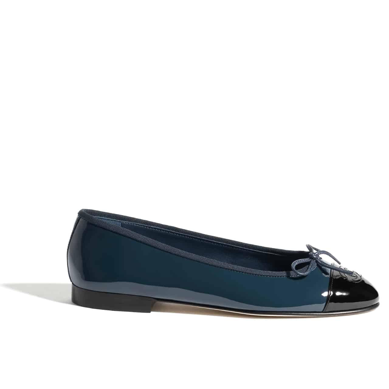 Chanel Ballet Flats Navy Blue G02819 B19028 Nacis