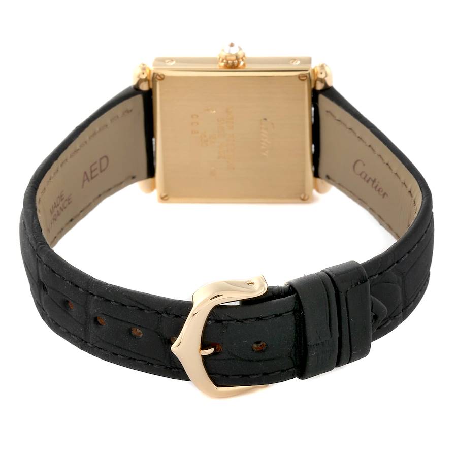 Cartier Tank Obus 18k Yellow Gold Diamond Ladies Watch WB800351