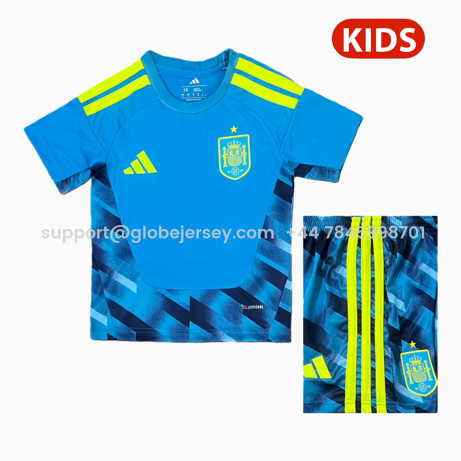 Spain 2026 Goalkeeper Blue Kids Kit