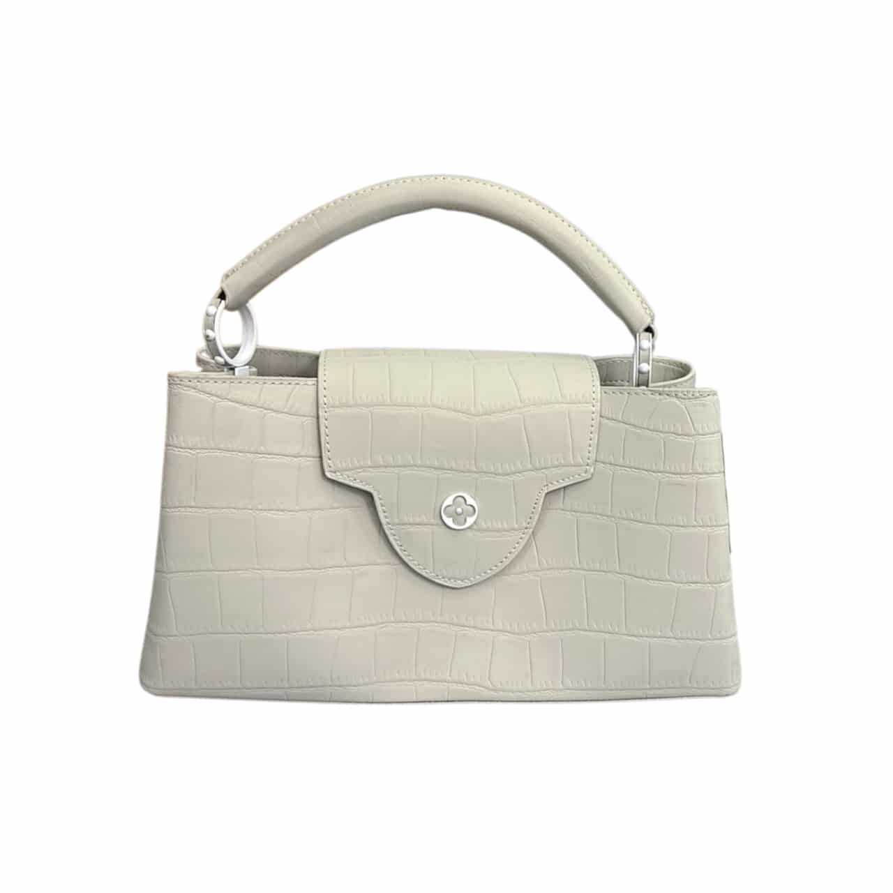Louis Vuitton Capucines MM East West Alligator In Grey 33cm