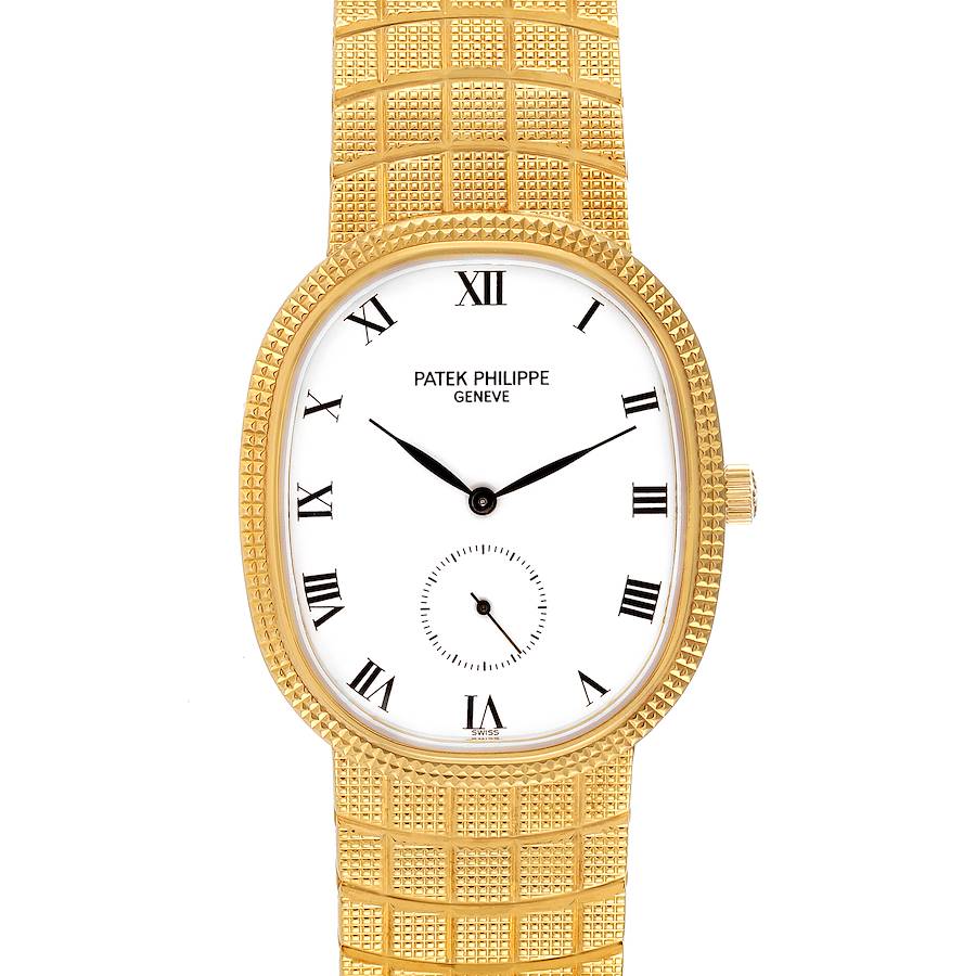 Patek Philippe Ellipse Yellow Gold Hobnail Bezel Ladies Watch 3987