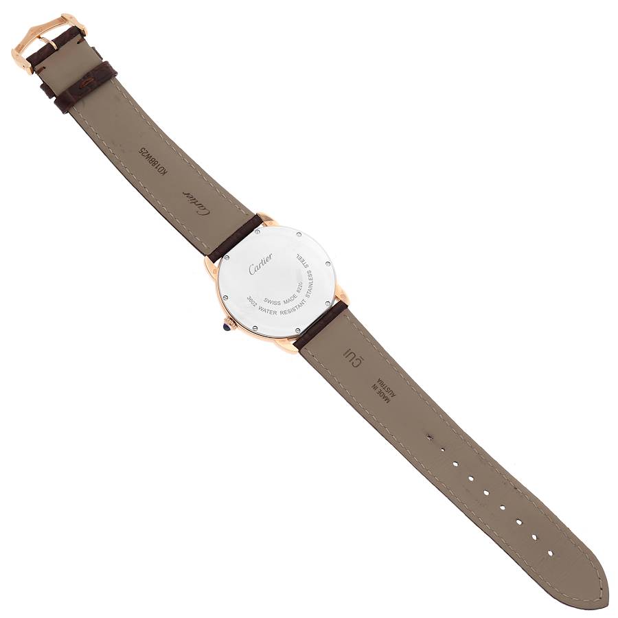 Cartier Ronde Solo Large Rose Gold Steel Mens Watch W6701008 Card