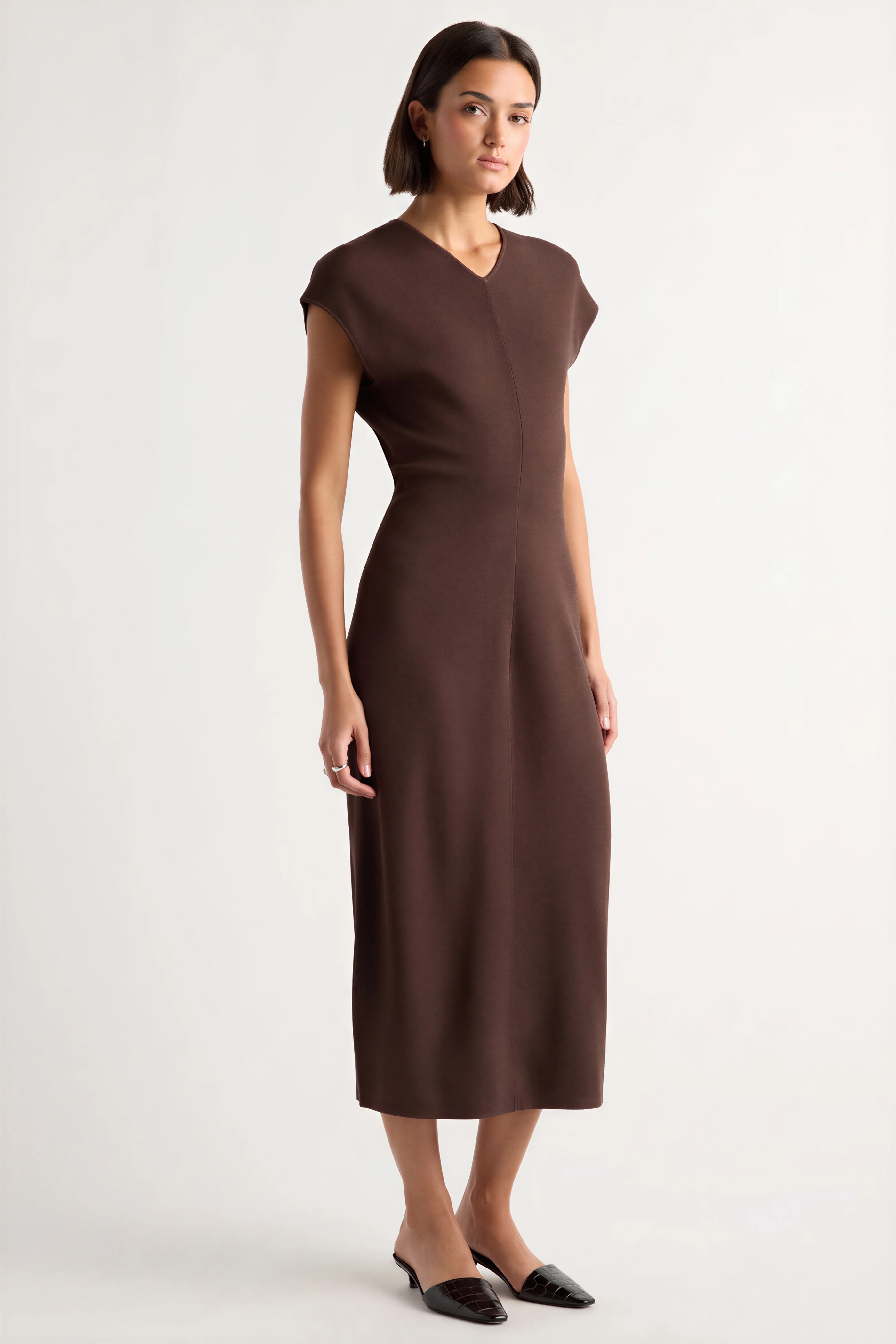 Frida V-Neck Sweater Dress