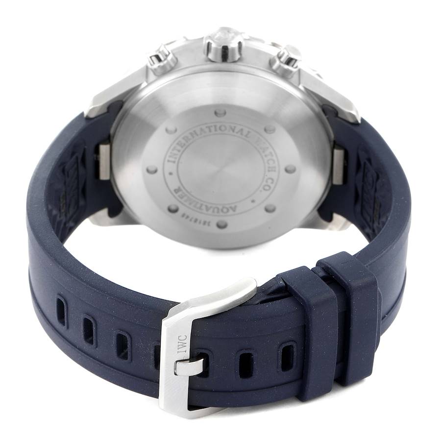 IWC Aquatimer Automatic Chrono Day Date Blue Strap Watch IW376711