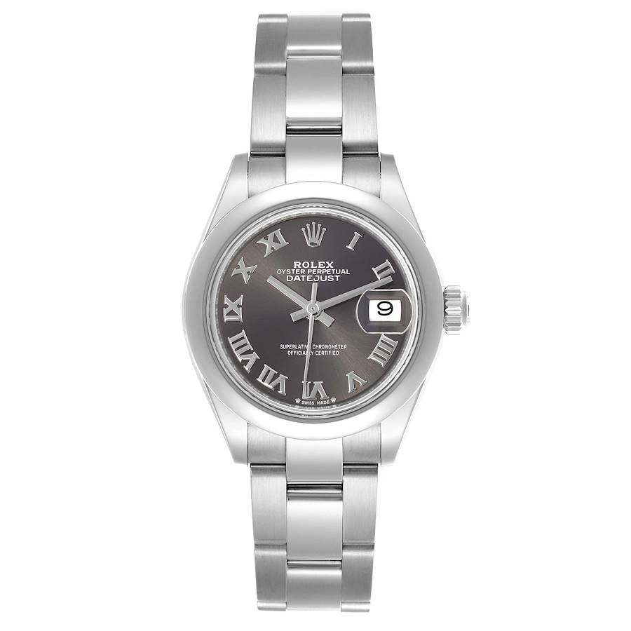 Rolex Datejust 28 Grey Dial Oyster Bracelet Steel Ladies Watch 279160